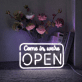 Come In We Re Open Led Neon Sign For Wall Sign Business Logo