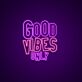 Good Vibes Only Stacked Block Lettering LED Neon Sign