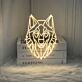Geo Wolf Neon Sign