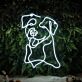 Dog Lineart Neon Sign