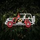 Jurassic Park Car Neon Sign