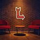 Live Nudes Arrow with Rounded Lettering LED Neon Sign