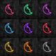 Crescent Moon with Face Profile LED Neon Sign