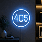 Number 405 Neon Sign