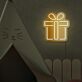 Gift Box with Central Ribbon LED Neon Sign
