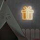 Gift Box with Central Ribbon LED Neon Sign