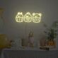 Animal Cupcake Trio LED Neon Sign