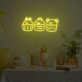 Animal Cupcake Trio LED Neon Sign