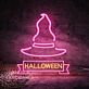 Pink Witch Hat Halloween Neon Sign