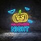 Pumpkin Halloween Night Neon Sign