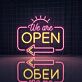 We Are Open Modern Neon Sign