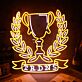 TRDNS Trophy with Laurel Wreath LED Neon Sign
