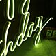 Happy Birthday with Twin Long Finishing Swashes LED Neon Sign