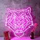 Tiger Head Purple Neon Sign