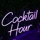 Cocktail Hour Two-Line LED Neon Sign
