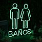 Baños Restroom Icons LED Neon Sign