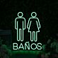 Baños Restroom Icons LED Neon Sign