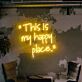 This Is My Happy Place White Neon Sign