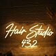 Hair Studio 432 Custom LED Neon Sign