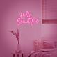 Hello Beautiful Pink Neon Sign
