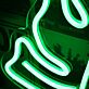 Split Monstera Leaf Outline LED Neon Sign