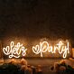 Let’s Party! with Hearts LED Neon Sign