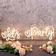 Let’s Party! with Hearts LED Neon Sign