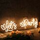 Let’s Party! with Hearts LED Neon Sign
