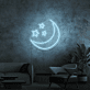 Crescent Moon and Three Stars LED Neon Sign
