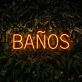Custom Baños neon sign 36inch 12v Direct line connection
