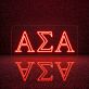 Alpha Sigma Alpha Outlined Serif LED Neon Sign