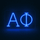 Alpha Phi Single-Line LED Neon Sign