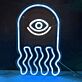 One-Eyed Jellyfish LED Neon Sign