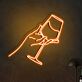 Hand Holding Wine Glass LED Neon Sign