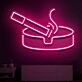 Cigarette and Ashtray LED Neon Sign