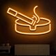 Cigarette and Ashtray LED Neon Sign