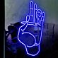 Hand Pinching a Cigarette LED Neon Sign