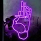 Hand Pinching a Cigarette LED Neon Sign