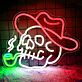 Cool Smoking Skull LED Neon Sign