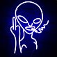 Provocative Smoking Alien LED Neon Sign