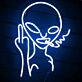Provocative Smoking Alien LED Neon Sign
