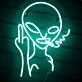 Provocative Smoking Alien LED Neon Sign