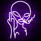 Provocative Smoking Alien LED Neon Sign