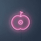 'Half of the aaple' neon sign