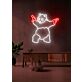 Panda Holding Two Pistols LED Neon Sign