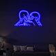 Kissing Skeleton Couple LED Neon Sign