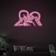 Kissing Skeleton Couple LED Neon Sign