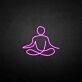 Seated Meditation Figure LED Neon Sign