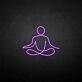 Seated Meditation Figure LED Neon Sign