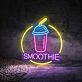 Customize Smoothie Circle Refreshing Neon Glow for Smoothie Spots